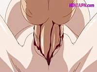 Busty virgin anime girl got banged for the first time