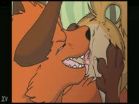 Incest fox fucking his daughter in its furry pussy at hentai4porn