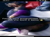 Dog got fucked in the pussy by beastie gal in hentai porno