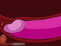 Busty slutty bitch moaning loud while getting her pussy fucked by giant tentacles 