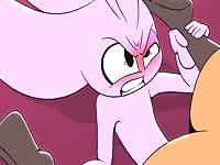 Little pink animal boy forced to fuck a busty old woman 