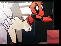 Young deadpool babe got her ass hole fucked by old horny man