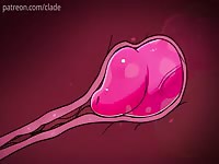 Little monstrous animal bitch getting her ass hole fucked by pink dick until orgasm 