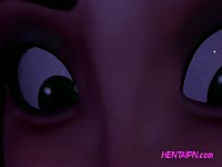 Hot 3D anime babe loves sucking long dick before going to sleep 