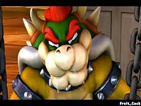Ugly monster forced luigi to suck his giant erect animal dick