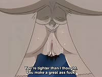 Beautiful hentai MILF forced to suck strangers erect cock