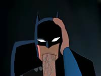 Batman giving blowjob and have anal sex to Superman cartoon porno