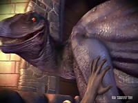 3D anime dinosaur getting fucked by muscular dude