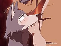 Big tiger forced its dick to the mouth of furry hentai dude