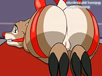 Furry animal girl got fucked and pounded in BDSM porno