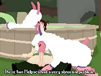 Furry animal girls giving blowjob to hentai dude
