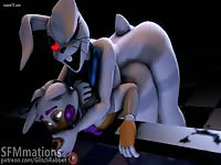 Young dog bitch getting dominated by horny rabbit 