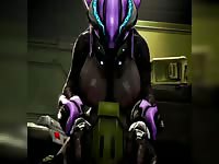 Thicc Ass Alien Rides a Human Soliders Cock