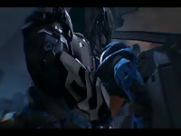 Hung Alien Takes Advantage of a Female Soldier